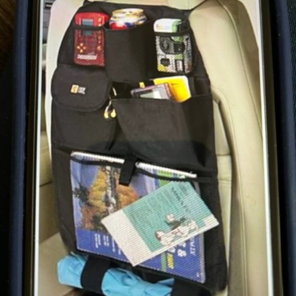 Case Logic Black Car Back Seat Multi-Pocket Organizer NWOT - Picture 2 of 11